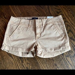 Khaki jean shorts
